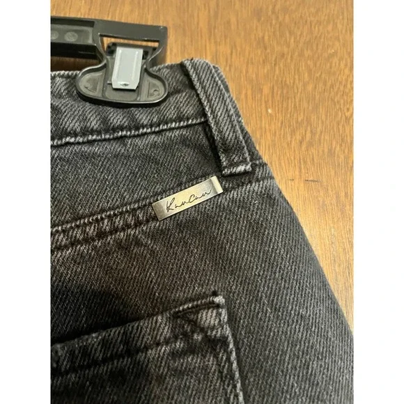 NEW Kancan Black Ladies Shorts Distressed Cut Off Hem 7/27 7‎ 27 NWT - Picture 5 of 5